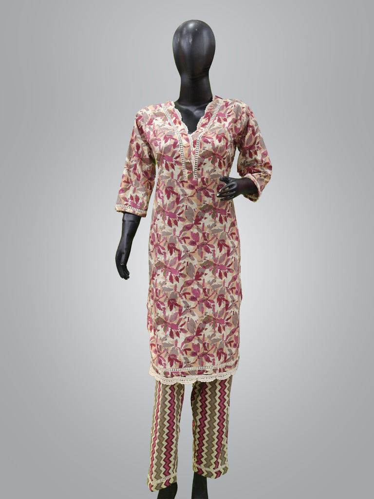 Women's Cotton Straight Printed Suits